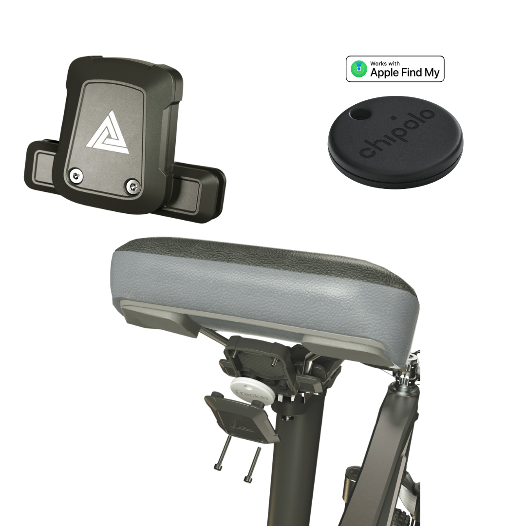 Tagged - Discreet Bicycle Tracking Accessory Bundle (iOS)  -  (Holder & Apple Tacker Included)